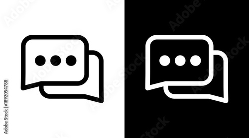 Communication White Icon Set Vector 