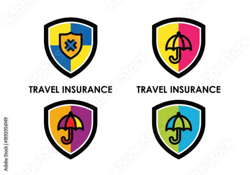 Free Download Travel Insurance Shield Logo Collection. - GFXLoad