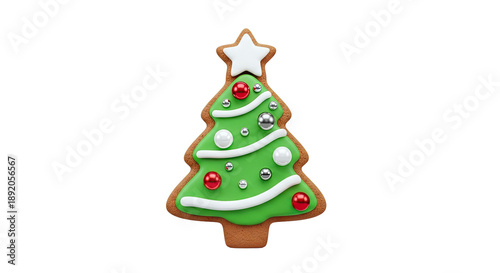 Wallpaper Mural Christmas Tree Gingerbread Cookie with Ornaments Torontodigital.ca