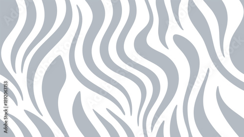 Abstract gray and white wavy stripes create a zebra-like pattern.