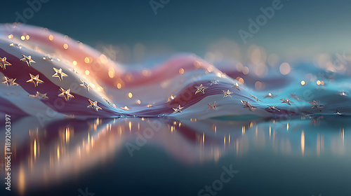 Us flag powerpoint background tranquil soft diffused light pastel spectrum mirrorlike reflections crisp focus hdr rendered jpeg logo watermark text SEO Optimized natural calm fresh balanced neat fresh