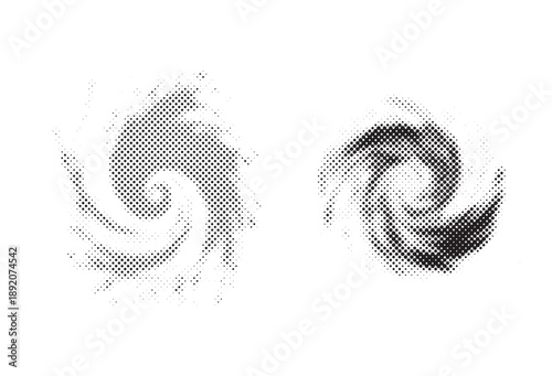 Halftone Whirlpool background design 