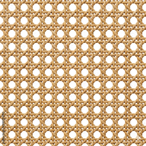 Картината върху платно Natural woven rattan cane webbing pattern