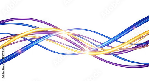 colorful abstract lines intersecting and glowing brightly
