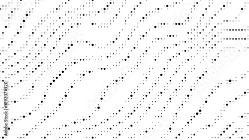 Halftone dots pattern with wavy lines and gradient effect