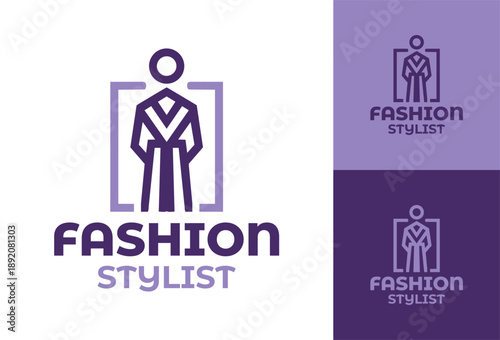 Fashion Stylist Logo Modern Minimalist Personal Branding Mark.
