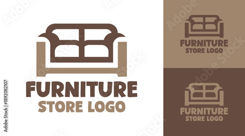Furniture Store Logo Modern Minimalist Interior Retail Identity.