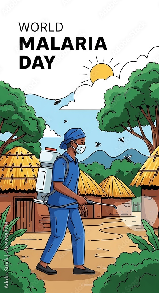 custom made wallpaper toronto digitalWorld Malaria Day Rural Village Healthcare Worker Community