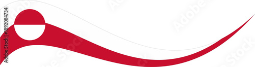 Greenland flag  freeform shape icon
