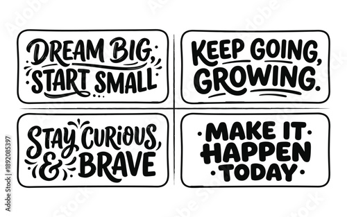 Inspirational quotes on stickers promote positivity and motivation daily life