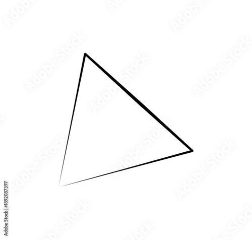 Creative play button outline icon modern minimalist media control symbol for digital interface design isolated on white background