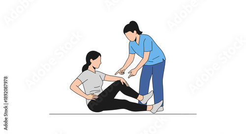 Professional physiotherapist consulting patient about rehabilitatio
