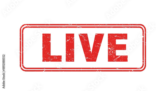 A red live stamp on a with a distressed texture