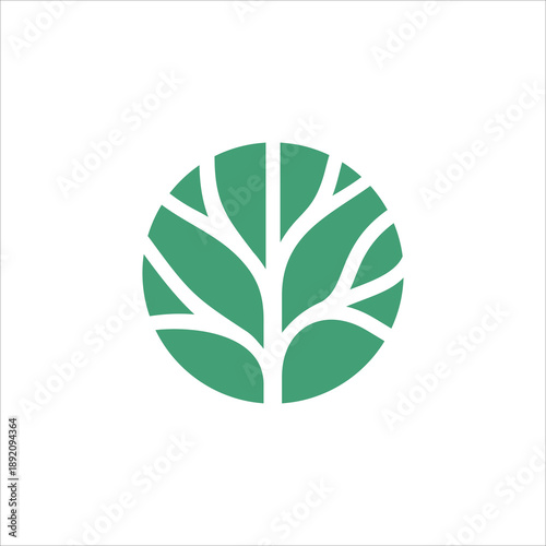 circle tree logo vector