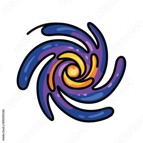 A colorful swirling design