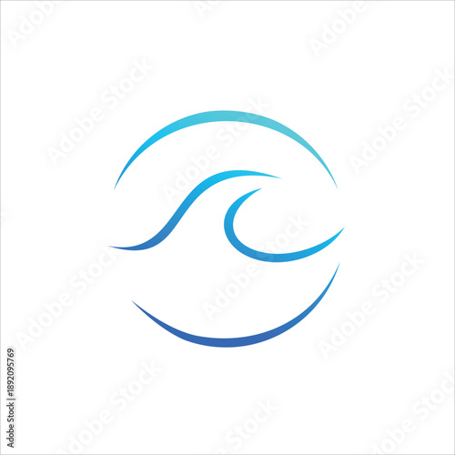 circle mountain logo vector