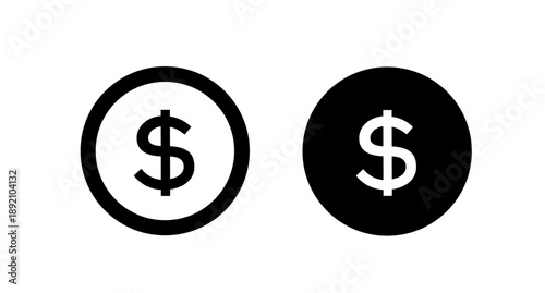 Coin icon pictogram in trendy outline style. icon, sign or symbol simple icon. Vector 