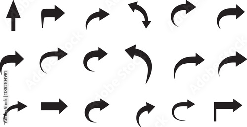 Black arrows on white background direction navigation arrow directional signs