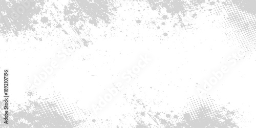 Vintage grey concrete wall texture with a dirty grunge paint effect and an old paper pattern design for an abstract vector illustration backdrop