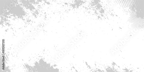 A rough grey vector illustration of a vintage grunge wall texture with a dirty paint effect and an old paper pattern on a textured retro surface