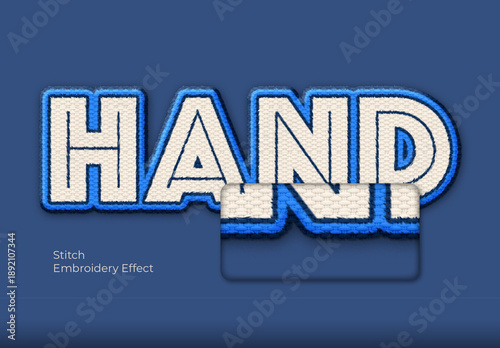 Stitch Embroidery Text Effect