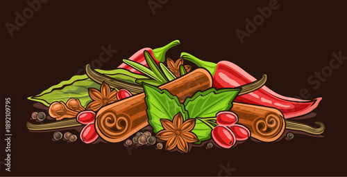 Vector Spices Still Life