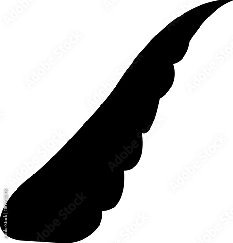 Octopus Tentacle Icon, Vector Sea Monster Arm Silhouette, Kraken Tentacles Symbol, Curled octopus tentacles Marine Animal for Logo ultra sharp focus, sea life, Tattoo, Game, Fantasy Design template