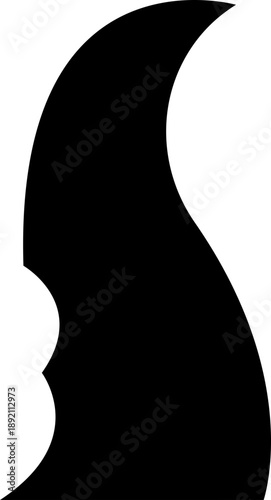 Octopus Tentacle Icon, Vector Sea Monster Arm Silhouette, Kraken Tentacles Symbol, Curled octopus tentacles Marine Animal for Logo ultra sharp focus, sea life, Tattoo, Game, Fantasy Design template