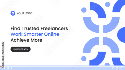 Online Freelancer Marketplace Thumbnail Flat Cartoon Hand Drawn Background Illustration