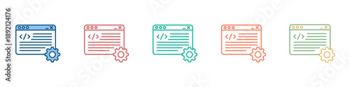 Web Development Icon Set Multiple Style Collection 