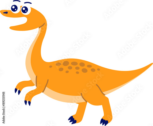 Cute Baby Gallimimus Dinosaur Cartoon Animal Character
