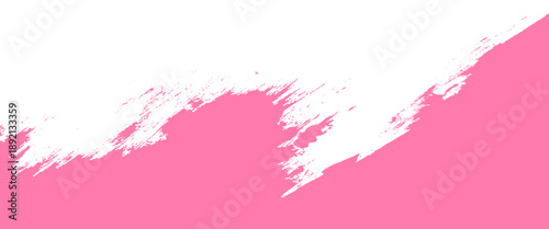 Vector pink grunge brush strokes ink paint isolated art style background