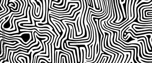 Vector grunge hand drawn wavy line drawing seamless pattern Memphis geometric seamless pattern