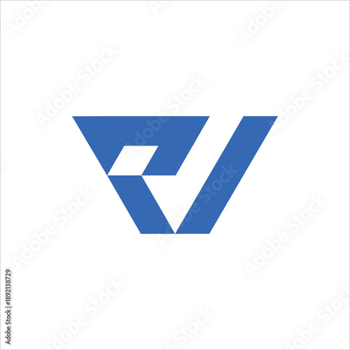 letter RV logo vector