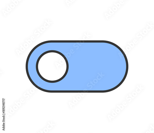 シンプルなトグルスイッチのアイコンイラスト　ベクター