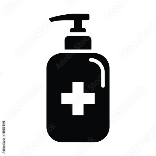 Silhouette of a hand sanitizer bottle