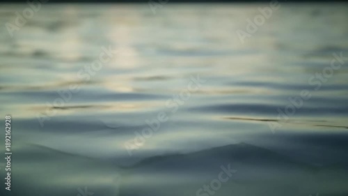 Minimalist Water Surface Emphasize simplicity and clean lines, showcasing the beauty of the lake's abstract qualities without distraction.