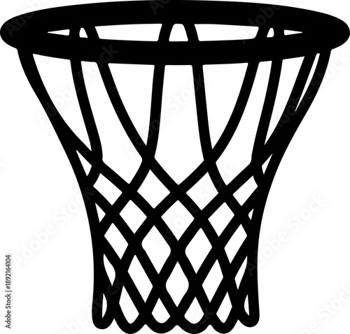 Monohrome basketball basket Vector Art
