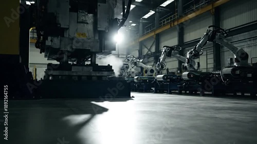 Wallpaper Mural Steam Vents Under Spotlight Dynamic shot of steam or smoke venting from large industrial pipes or machinery. Shafts of light from overhead fixtures cut through the vapor, creating an ethereal yet Torontodigital.ca