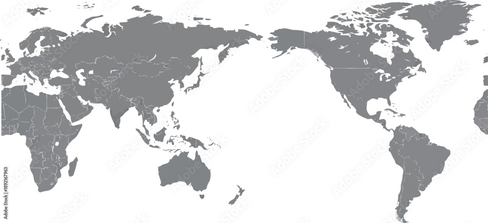 Obraz premium world map on white background