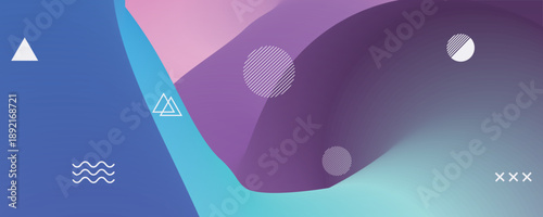 Modern Abstract Geometric Digital Art Design