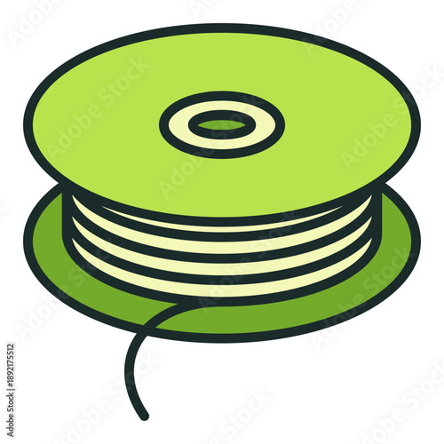 3D Printer Filament vector colored icon or design element