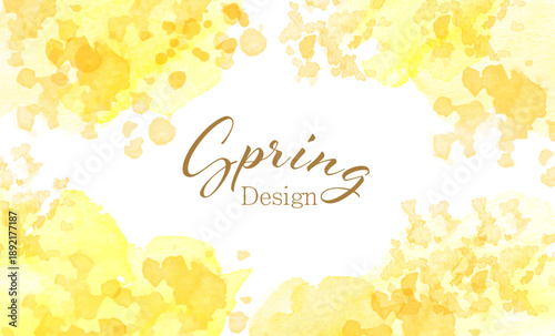 可愛い　おしゃれ　ミモザの背景イラスト