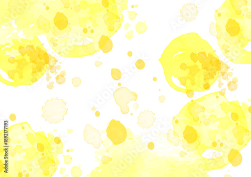 可愛い　おしゃれ　ミモザの背景イラスト