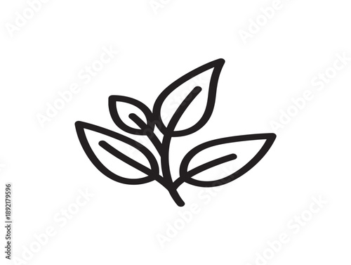 Minimalist leaf icon
