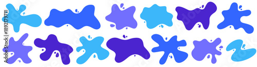 Playful frame with splash milk ribbons and water splashes, rounded puddle paint shape, lively splash energy, milk shine and calm water puddle feel.