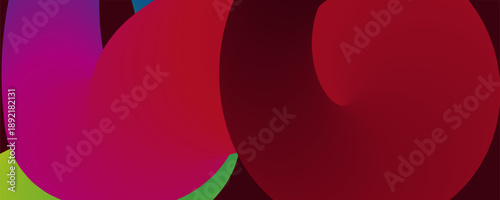 Abstract vibrant red and pink circular color pattern design