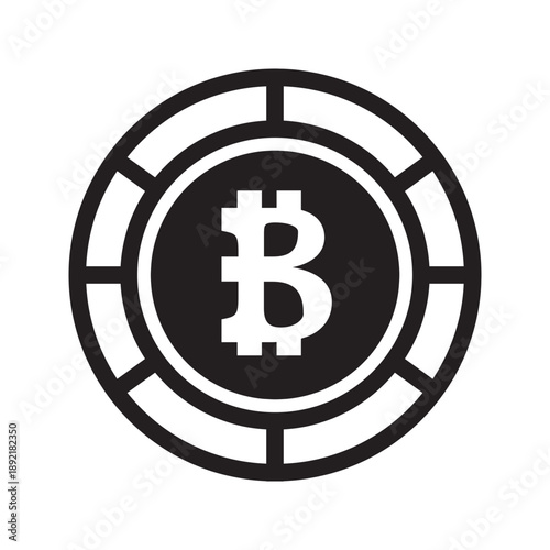 Bitcoin Symbol Icon A Minimalist Representation of Digital Currency and Cryptocurrency