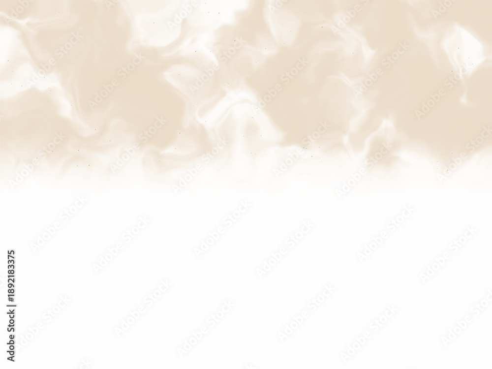 Obraz premium Abstract beige watercolor ink cloud texture background with soft gradient fade, artistic paint splash effect, png cutout
