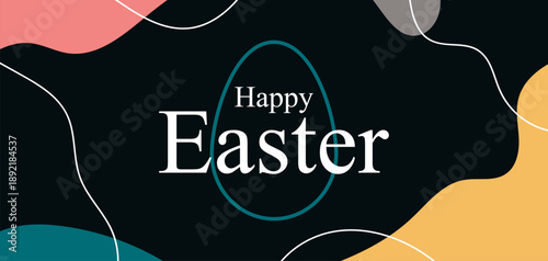 Spring Happy Easter Background Vector for Easter Day Holiday 2026